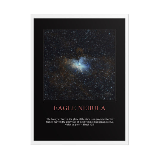 Eagle Nebula Rolled Poster | Celestial Wall Art, Galaxy Decor, Space Themed Gift, Astronomical Prints, Inspirational Space Quote