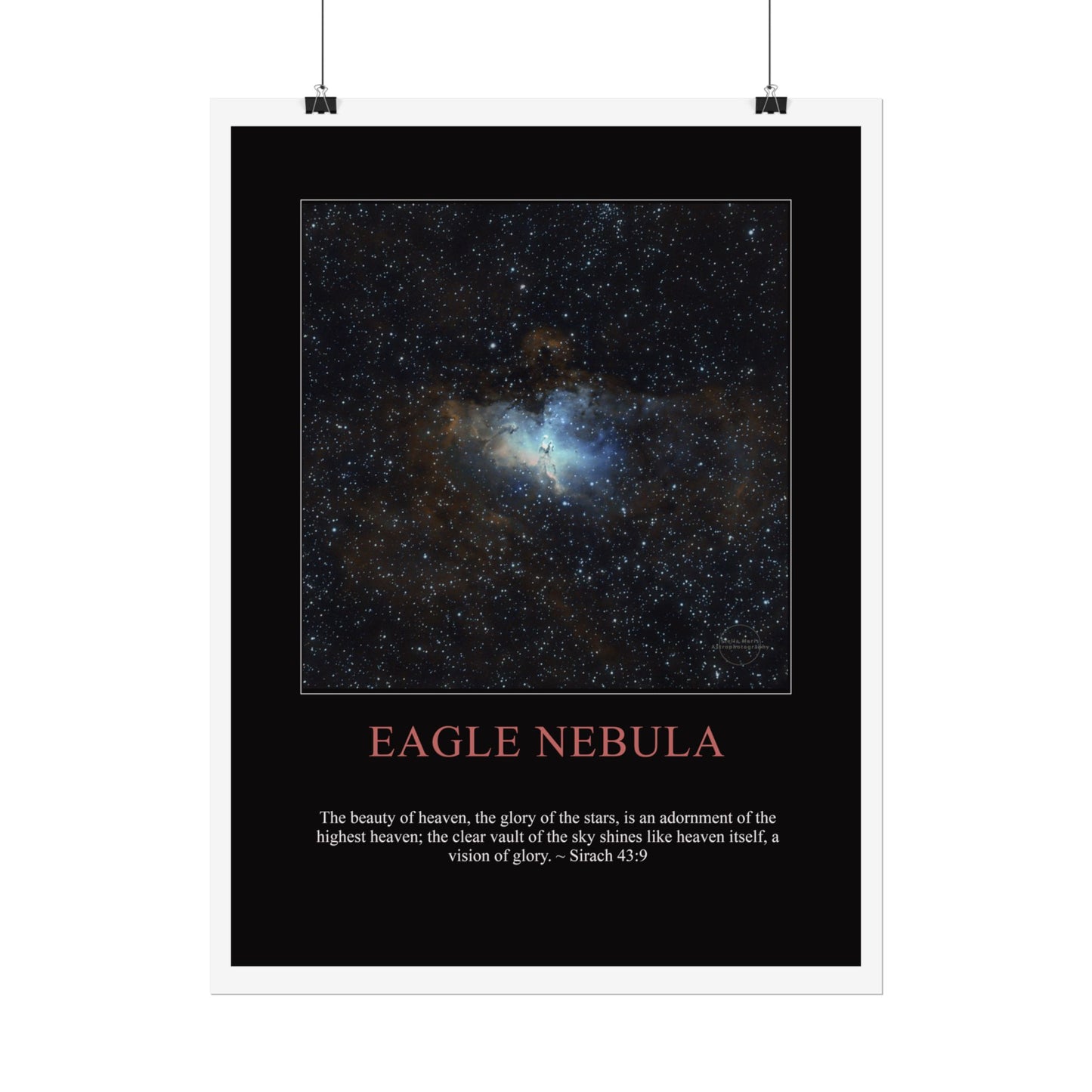 Eagle Nebula Rolled Poster | Celestial Wall Art, Galaxy Decor, Space Themed Gift, Astronomical Prints, Inspirational Space Quote