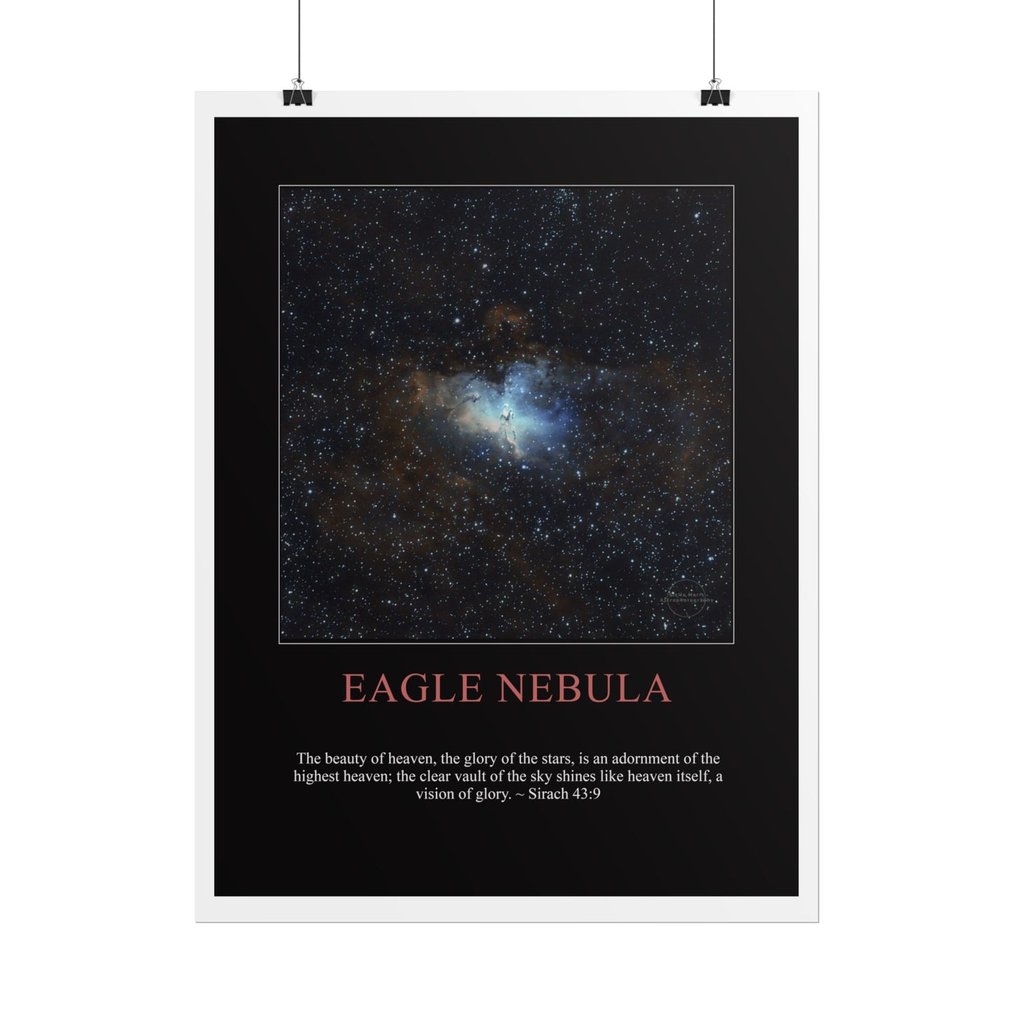 Eagle Nebula Rolled Poster | Celestial Wall Art, Galaxy Decor, Space Themed Gift, Astronomical Prints, Inspirational Space Quote