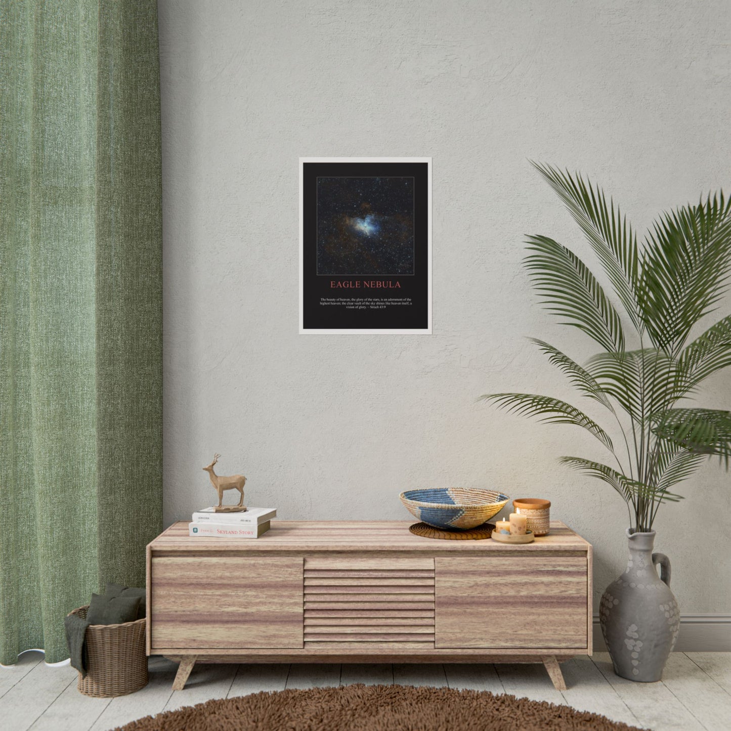 Eagle Nebula Rolled Poster | Celestial Wall Art, Galaxy Decor, Space Themed Gift, Astronomical Prints, Inspirational Space Quote