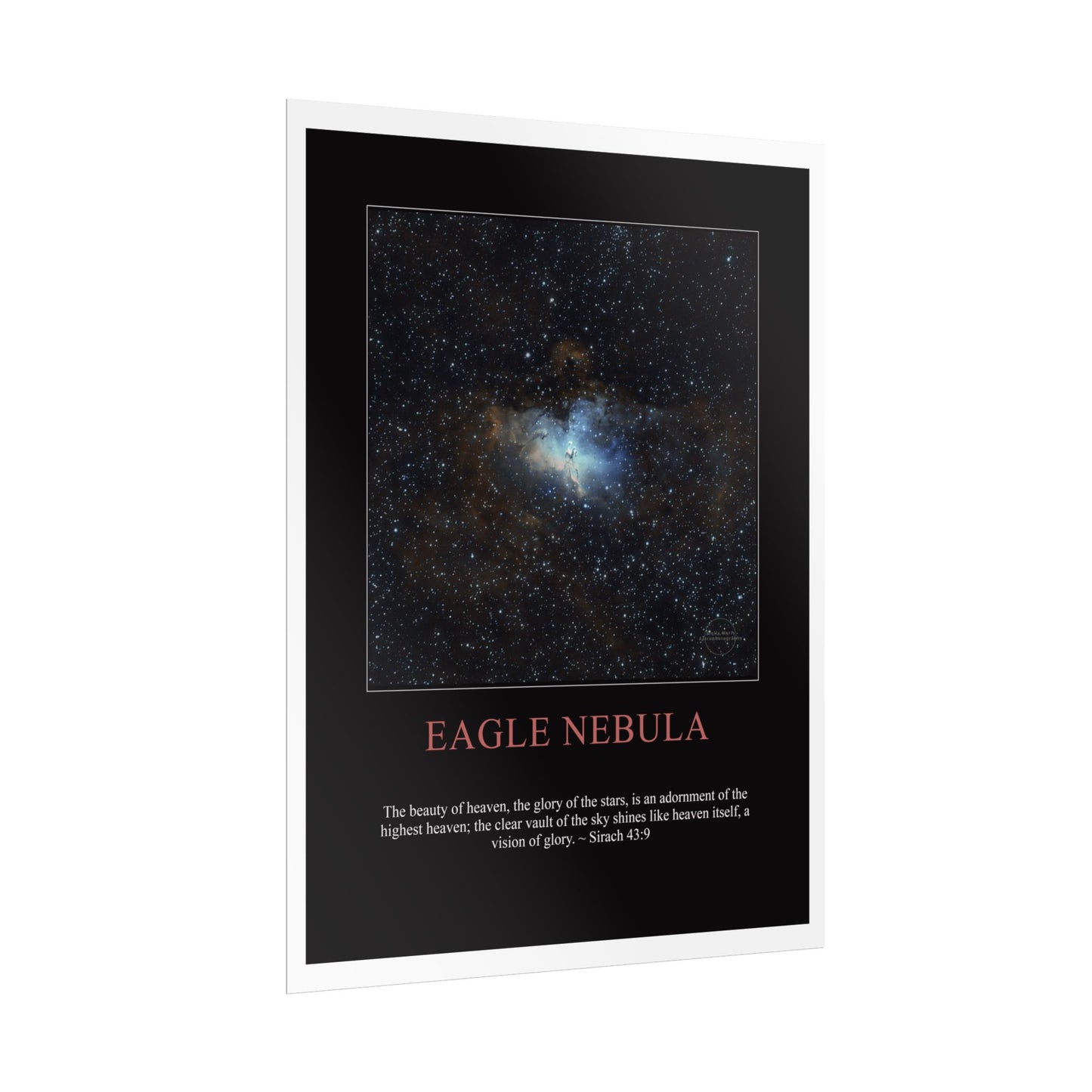 Eagle Nebula Rolled Poster | Celestial Wall Art, Galaxy Decor, Space Themed Gift, Astronomical Prints, Inspirational Space Quote