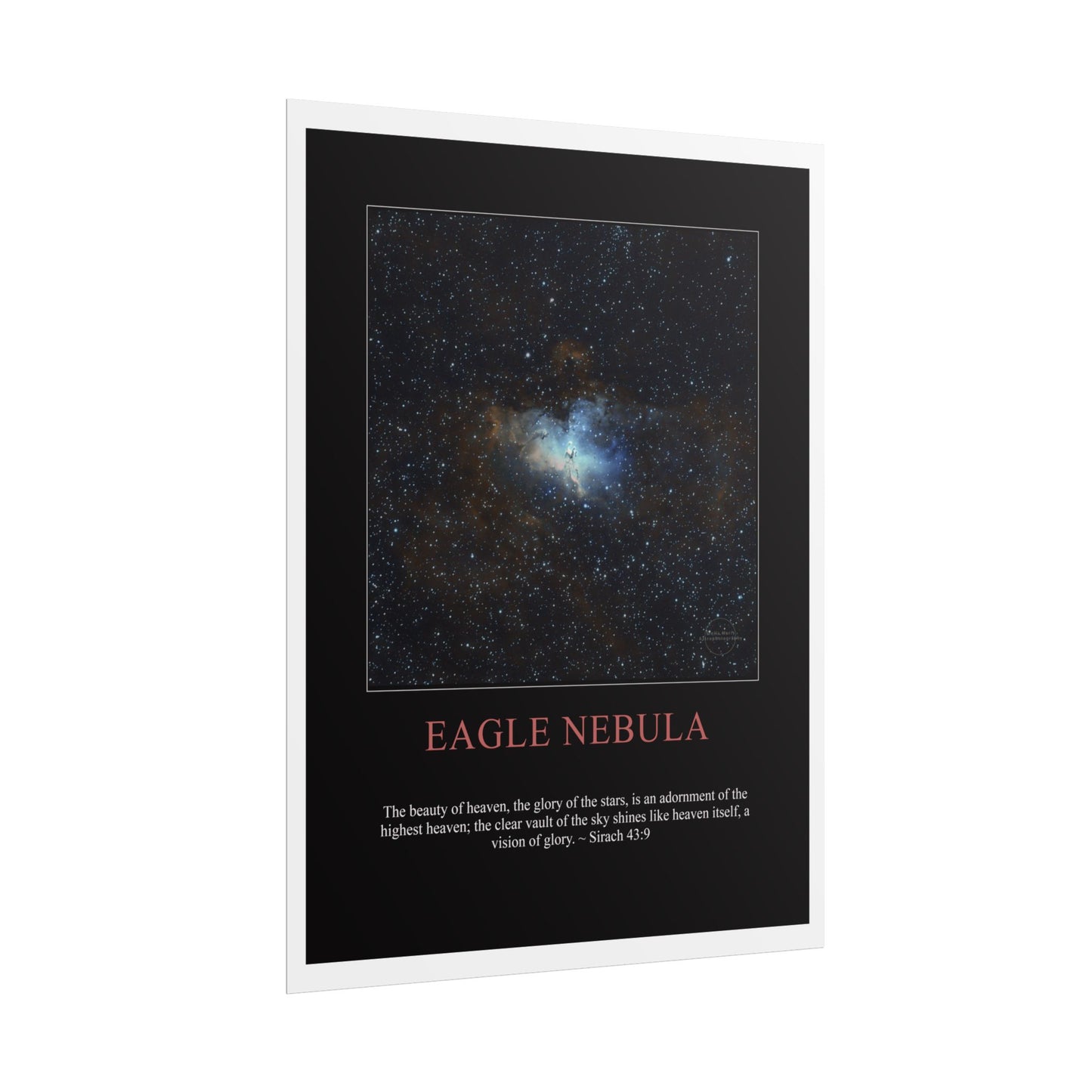 Eagle Nebula Rolled Poster | Celestial Wall Art, Galaxy Decor, Space Themed Gift, Astronomical Prints, Inspirational Space Quote