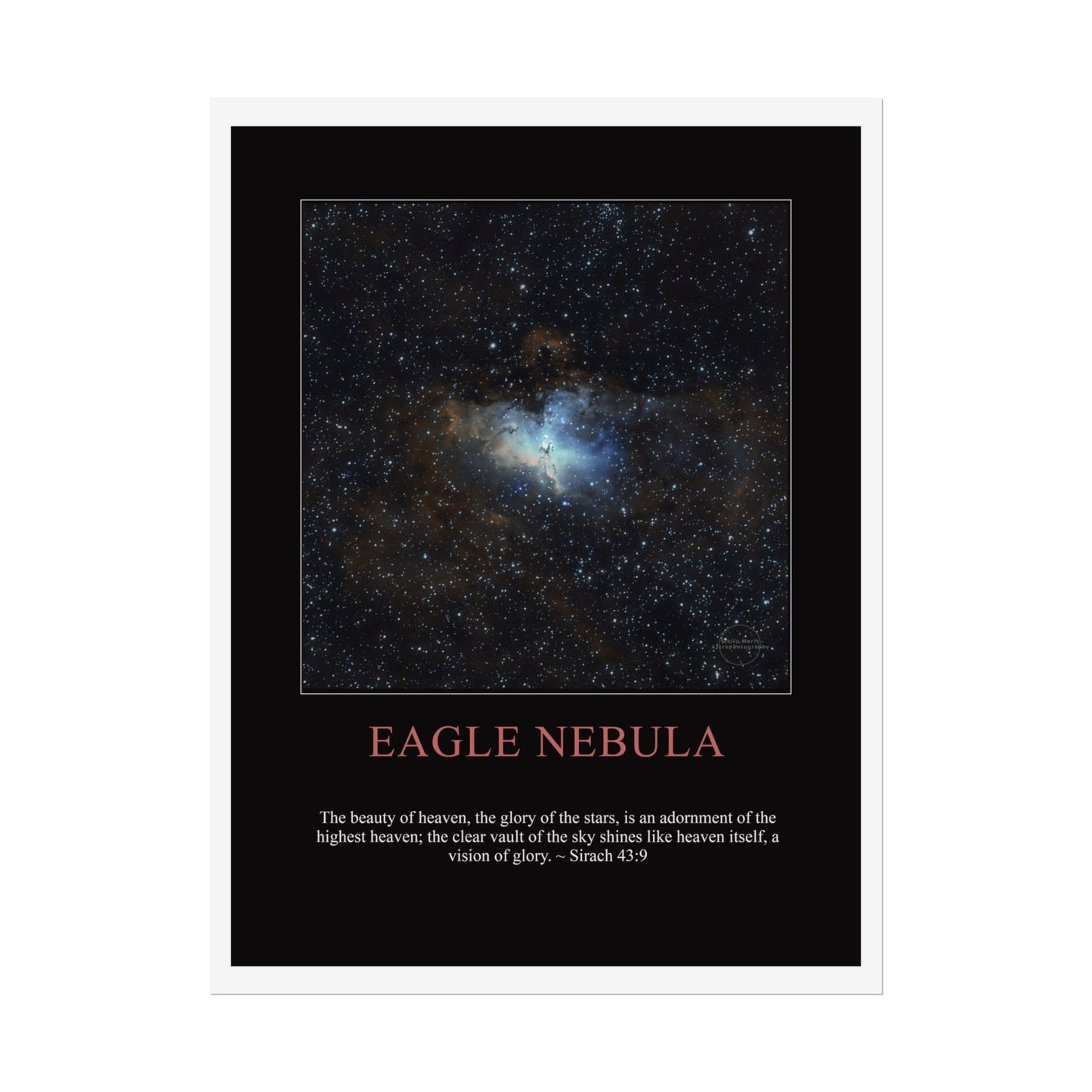 Eagle Nebula Rolled Poster | Celestial Wall Art, Galaxy Decor, Space Themed Gift, Astronomical Prints, Inspirational Space Quote