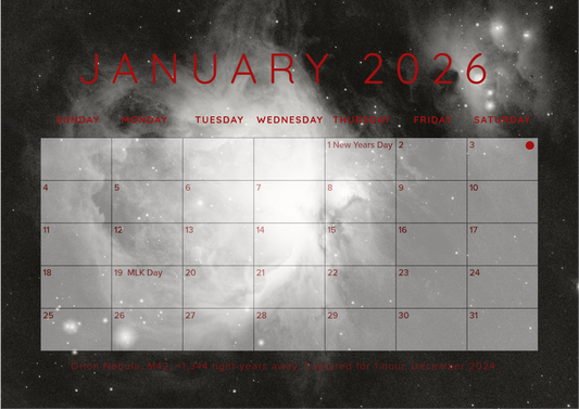 DIGITAL 2026 Astrophotography Calendar (NOT PRINTED)